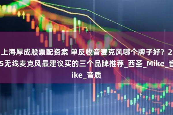 上海厚成股票配资案 单反收音麦克风哪个牌子好？2025无线麦克风最建议买的三个品牌推荐_西圣_Mike_音质